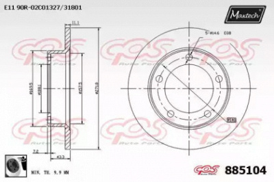MAXTECH 8851040060 -  Тормозной диск