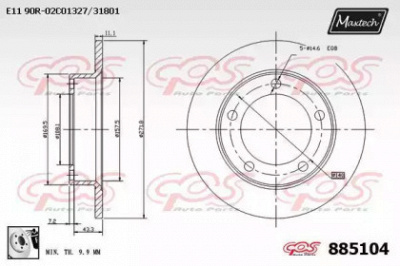 MAXTECH 8851040080 -  Тормозной диск