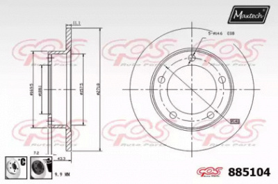 MAXTECH 8851046060 -  Тормозной диск