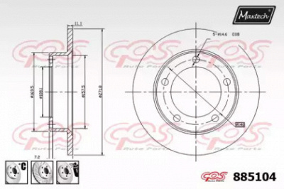 MAXTECH 8851046880 -  Тормозной диск