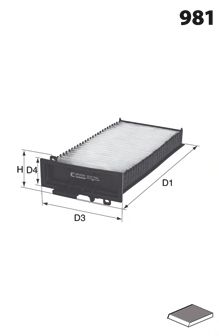MECAFILTER ekr7157 -  Фильтр воздуха в салоне