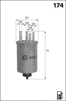 MECAFILTER elg5464 -  Топливный фильтр