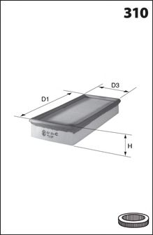 MECAFILTER elp3502 -  Воздушный фильтр