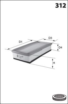 MECAFILTER elp3830 -  Воздушный фильтр