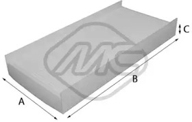 METALCAUCHO 20038 -  Фильтр воздуха в салоне