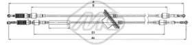 METALCAUCHO 81161 -  Трос, ступенчатая коробка передач