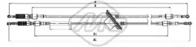 METALCAUCHO 81161o -  Трос, ступенчатая коробка передач