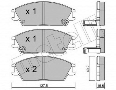 METELLI 2200811 -  Комплект тормозных колодок, дисковый тормоз