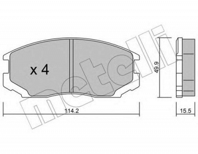 METELLI 2202210 -  Комплект тормозных колодок, дисковый тормоз