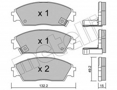 METELLI 2202361 -  Комплект тормозных колодок, дисковый тормоз