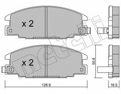 METELLI 2202440 -  Комплект тормозных колодок, дисковый тормоз
