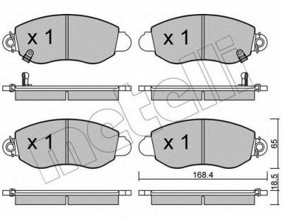 METELLI 2203200 -  Комплект тормозных колодок, дисковый тормоз