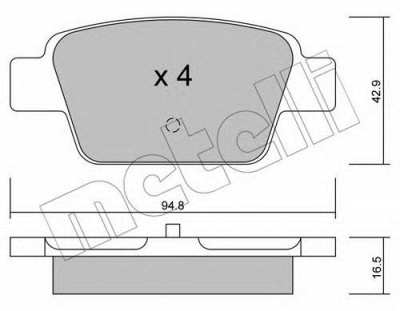 METELLI 2203230 -  Комплект тормозных колодок, дисковый тормоз