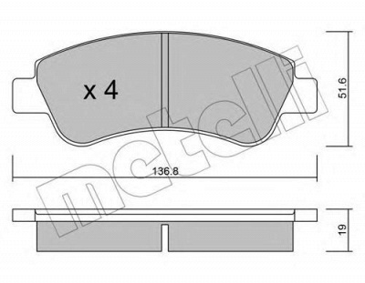 METELLI 2203270 -  Комплект тормозных колодок, дисковый тормоз