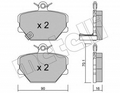 METELLI 2203410 -  Комплект тормозных колодок, дисковый тормоз
