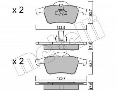 METELLI 2203480 -  Комплект тормозных колодок, дисковый тормоз