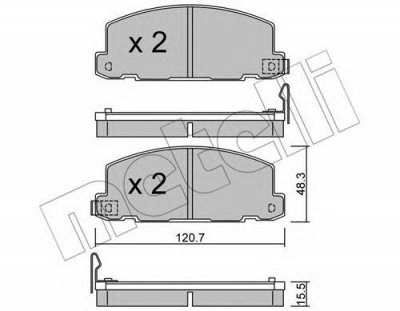 METELLI 2203600 -  Комплект тормозных колодок, дисковый тормоз