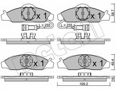 METELLI 2203680 -  Комплект тормозных колодок, дисковый тормоз