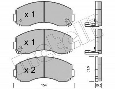 METELLI 2203770 -  Комплект тормозных колодок, дисковый тормоз