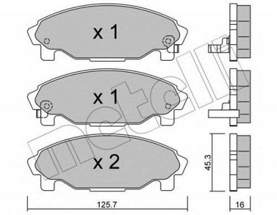 METELLI 2203790 -  Комплект тормозных колодок, дисковый тормоз