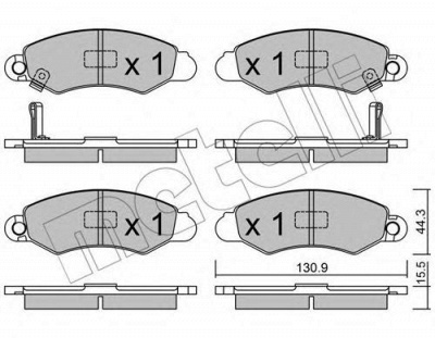 METELLI 2204180 -  Комплект тормозных колодок, дисковый тормоз