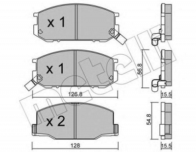 METELLI 2204250 -  Комплект тормозных колодок, дисковый тормоз
