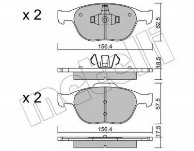 METELLI 2205330 -  Комплект тормозных колодок, дисковый тормоз