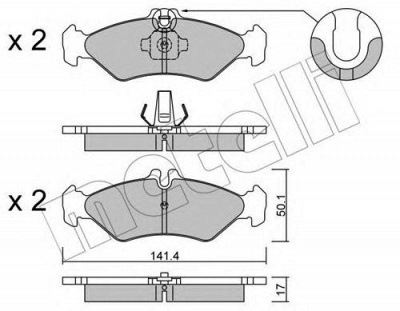 METELLI 2205710 -  Комплект тормозных колодок, дисковый тормоз