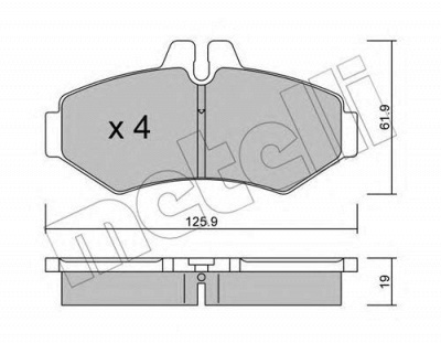 METELLI 2205720 -  Комплект тормозных колодок, дисковый тормоз