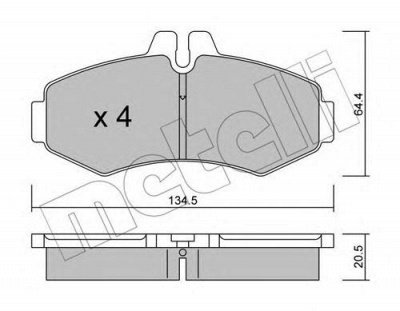 METELLI 2205730 -  Комплект тормозных колодок, дисковый тормоз