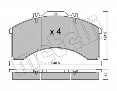 METELLI 2205810 -  Комплект тормозных колодок, дисковый тормоз