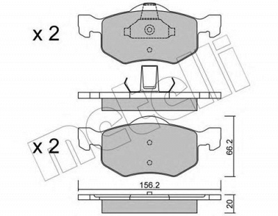 METELLI 2206090 -  Комплект тормозных колодок, дисковый тормоз