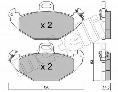 METELLI 2206340 -  Комплект тормозных колодок, дисковый тормоз