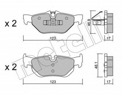 METELLI 2206420 -  Комплект тормозных колодок, дисковый тормоз