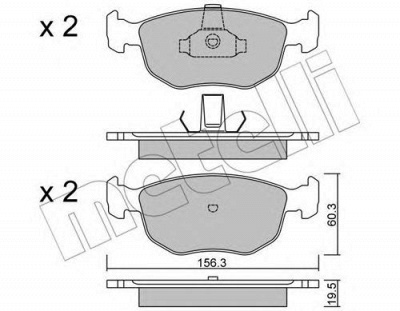 METELLI 2206560 -  Комплект тормозных колодок, дисковый тормоз