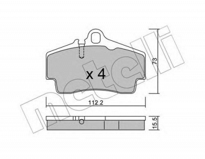 METELLI 2206580 -  Комплект тормозных колодок, дисковый тормоз