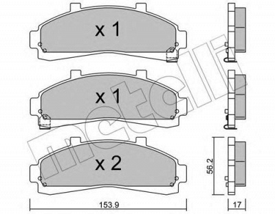 METELLI 2206830 -  Комплект тормозных колодок, дисковый тормоз