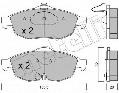 METELLI 2207150 -  Комплект тормозных колодок, дисковый тормоз