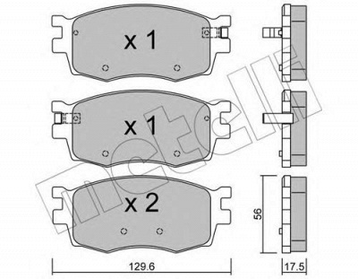 METELLI 2207240 -  Комплект тормозных колодок, дисковый тормоз