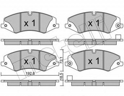 METELLI 2208366 -  Комплект тормозных колодок, дисковый тормоз