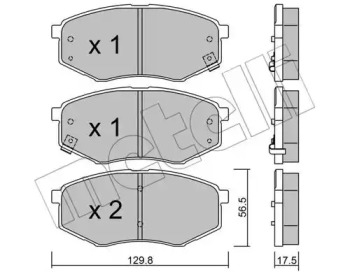 METELLI 2209420 -  Комплект тормозных колодок, дисковый тормоз