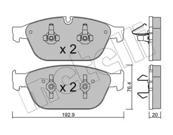 METELLI 2209540 -  Комплект тормозных колодок, дисковый тормоз