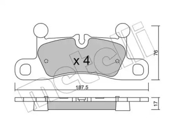 METELLI 2209580 -  Комплект тормозных колодок, дисковый тормоз