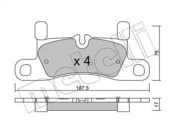 METELLI 2209583 -  Комплект тормозных колодок, дисковый тормоз