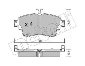 METELLI 2209640 -  Комплект тормозных колодок, дисковый тормоз