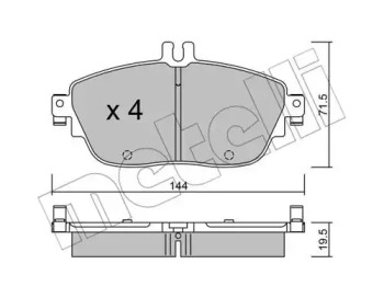 METELLI 2209650 -  Комплект тормозных колодок, дисковый тормоз