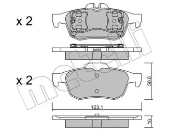 METELLI 2209740 -  Комплект тормозных колодок, дисковый тормоз