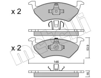 METELLI 2209780 -  Комплект тормозных колодок, дисковый тормоз