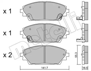 METELLI 2209920 -  Комплект тормозных колодок, дисковый тормоз