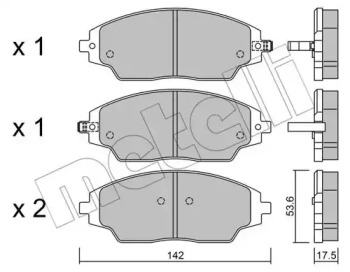 METELLI 2210080 -  Комплект тормозных колодок, дисковый тормоз
